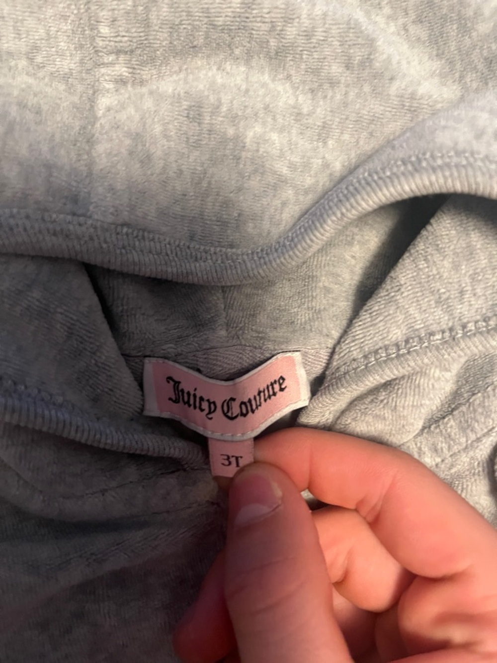 Juicy Couture Kids Heather Gray Zip Hoodie - Picture 2 of 3